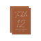 Modern Script Terracotta Wedding Table Number Card