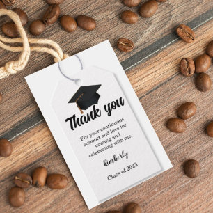 Modern script thank you Graduation party Gift Gift Tags