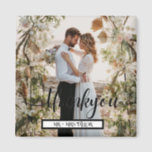 Modern Script Thank You Wedding Photo Favour Magnet<br><div class="desc">Modern Script Thank You Wedding Photo Favour Magnet.Customise These Wedding Thank You Magnets With Your Favourite Wedding Photo,  and Names.Thank You Magnets For Your Wedding Guests..</div>