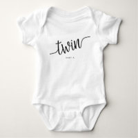 Modern Script Twin Romper