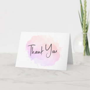 Modern Script Typography Bridal Shower Thank You Card