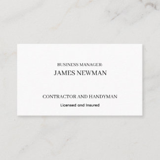 Modern Script Typography Business Card