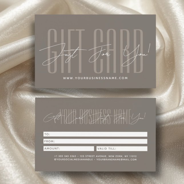 Modern script typography business gift card  (Creator Uploaded)