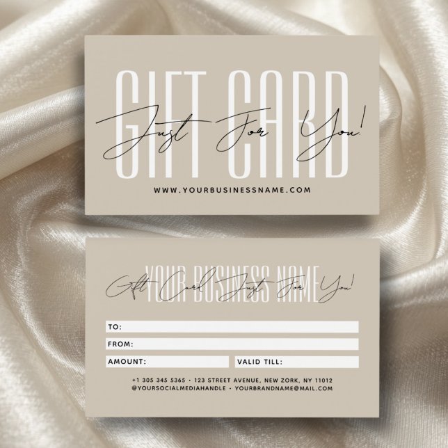 Modern script typography business gift card  (Creator Uploaded)