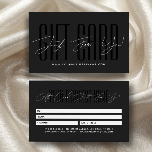 Modern script typography business gift card  (Creator Uploaded)