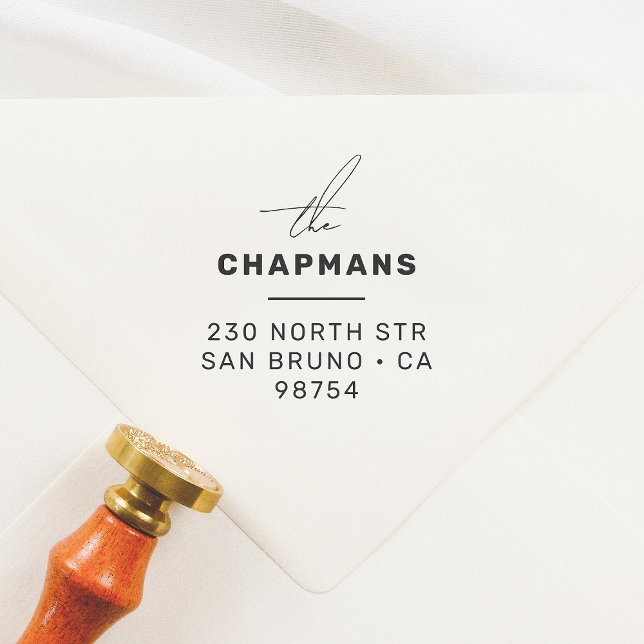 Modern Script & Typography Personalised Address Self-inking Stamp (Creator Uploaded)