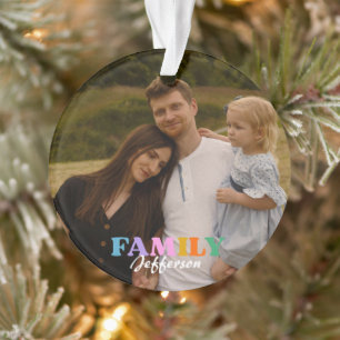Modern script typography photo minimalist family ornament