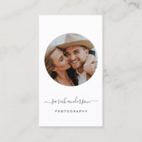 Modern Script Typography Photographer Circle