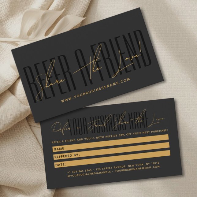 Modern script typography share the love referral card (Creator Uploaded)