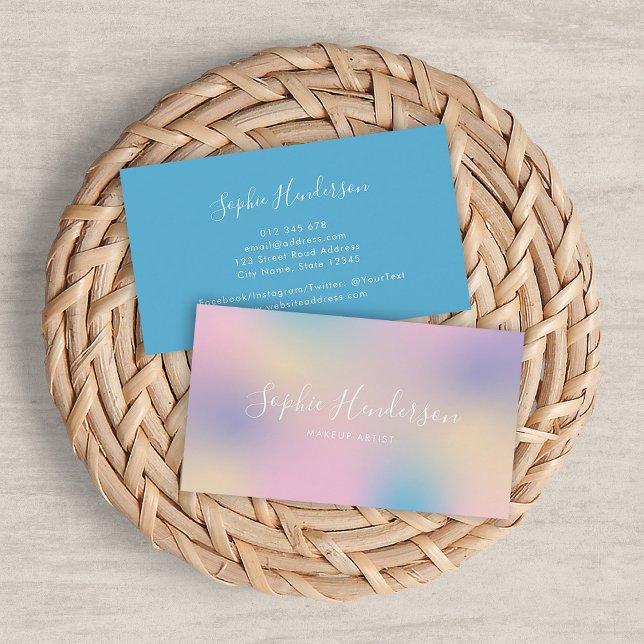 Modern Script Unicorn Gradient Mix 3 Business Card (Creator Uploaded)
