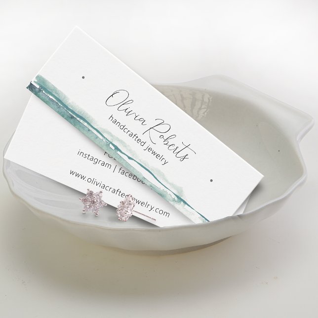 Modern Script Watercolor Earring Display Card (Modern Script Watercolor Earring Display Card)