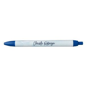 Modern Script Watercolor Elegant Personalised Black Ink Pen