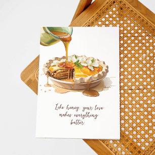 Modern Script Watercolor Floral Recipe Mothers Day Card