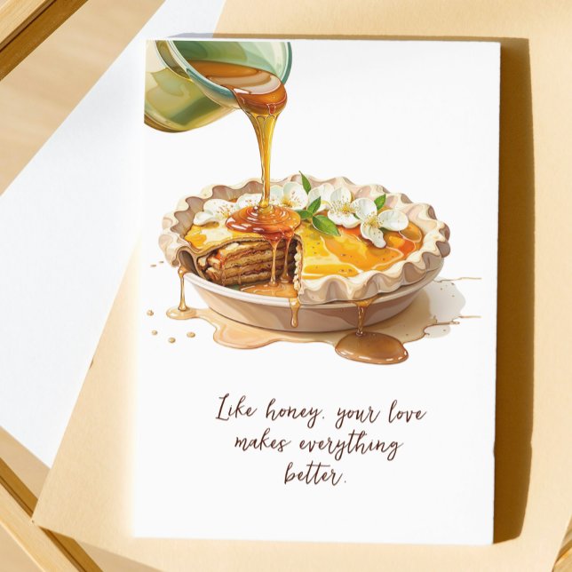 Modern Script Watercolor Floral Recipe Mothers Day Card (Creator Uploaded)