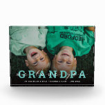 Modern Script 'We Love You - Grandpa' Glass Photo<br><div class="desc">Surprise Grandpa on his birthday or Father's Day with this keepsake glass photo block. This modern design features a landscape photo of your choice, a dark overlay at the bottom with bold text GRANDPA combined with elegant white script 'we love you' over the top. Customise this product by adding a...</div>