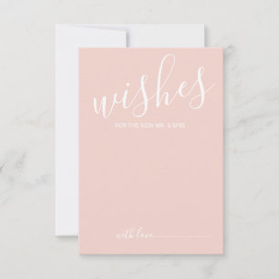 Modern Script Wedding Advice and Wishes Card
