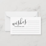 Modern Script Wedding Advice and Wishes Card<br><div class="desc">Add a personal touch to your wedding with a modern script wedding advice and wishes card. This advice card features title in black modern calligraphy font style and details in black modern sans serif font style on white background. Perfect for wedding, baby shower, birthday party, bridal shower, bachelorette party and...</div>