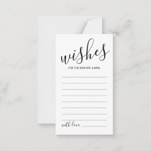 Modern Script Wedding Advice and Wishes Card