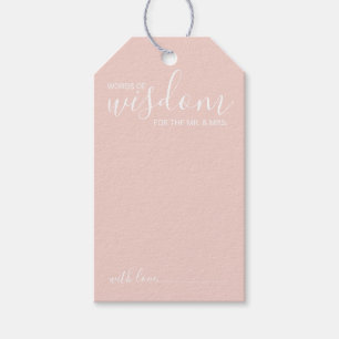 Modern Script Wedding Advice and Wishes Gift Tags