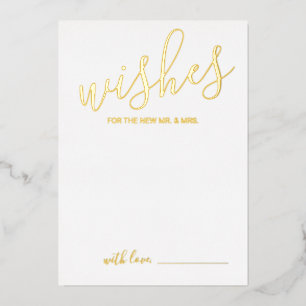 Modern Script Wedding Advice and Wishes Gold