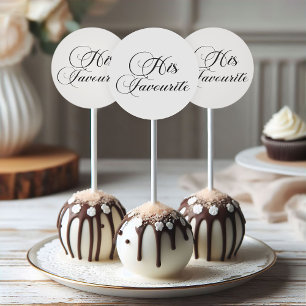 Modern Script Wedding Cake Topper for Him Classic Round Sticker