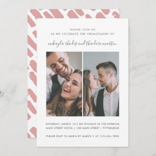 Modern Script Wedding Engagement Photo Invitation