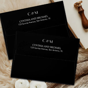 Modern Script Wedding Envelope