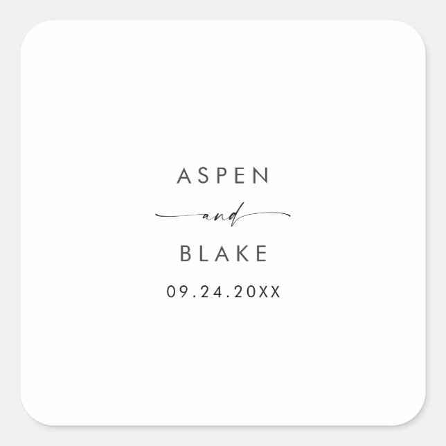 Modern Script Wedding Envelope Seals (Front)