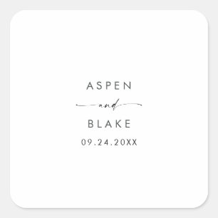 Modern Script Wedding Envelope Seals