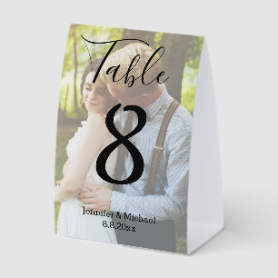 modern script wedding faded photo chic