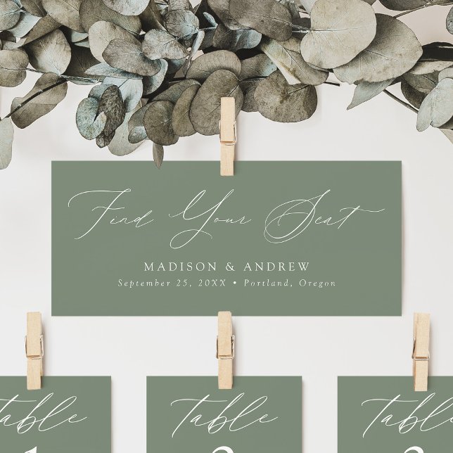 Modern Script Wedding Find Your Seat Header Card (Creator Uploaded)