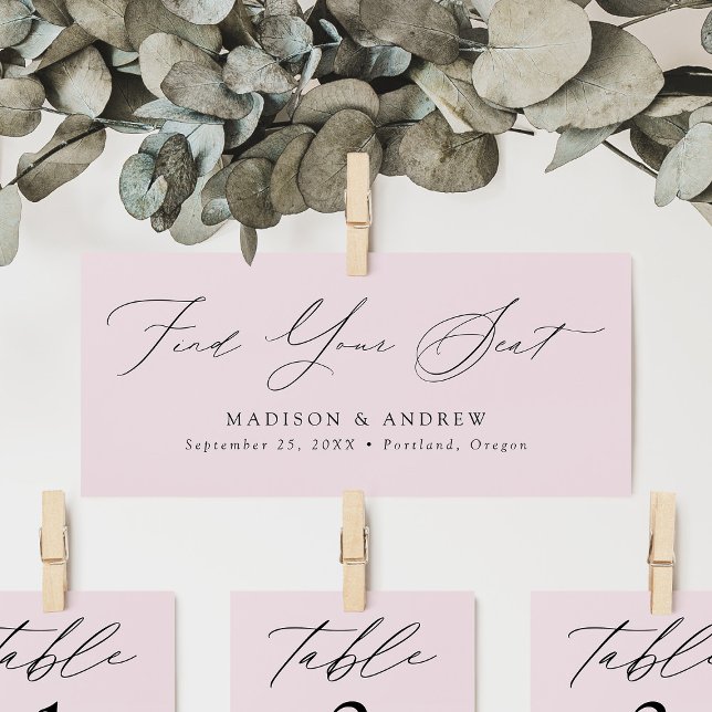 Modern Script Wedding Find Your Seat Header Card (Creator Uploaded)