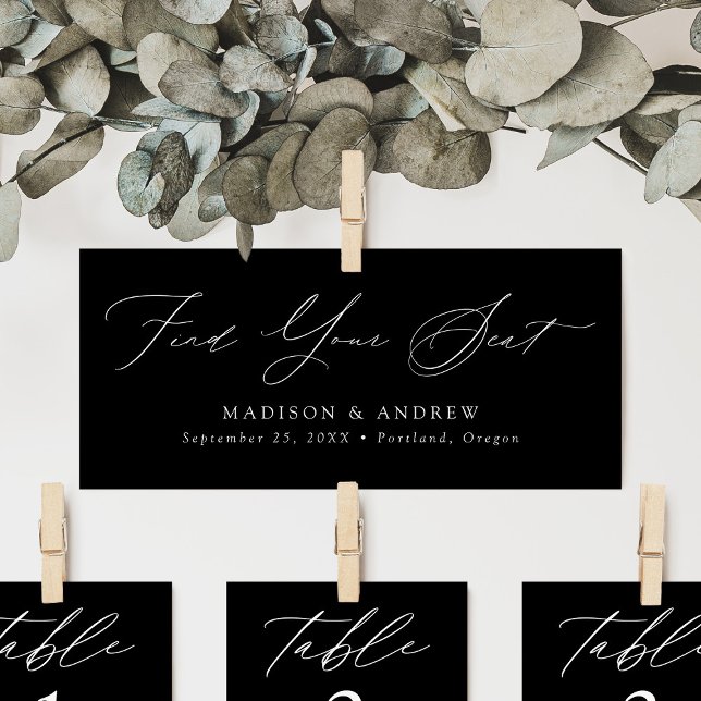 Modern Script Wedding Find Your Seat Header Card (Creator Uploaded)