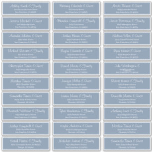 Modern Script Wedding Guest Names Address