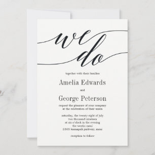 Modern Script Wedding Invitation