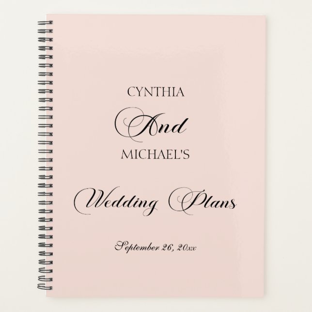 Modern Script Wedding Planner (Front)