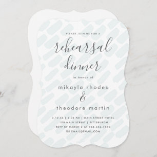 Modern Script Wedding Rehearsal Dinner Card