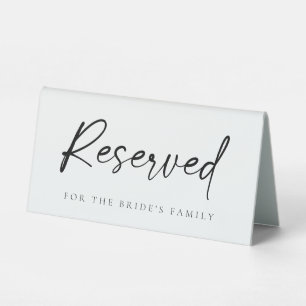 Modern Script Wedding Reserved