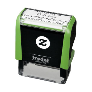 Modern Script Wedding Return Address Self-inking Stamp