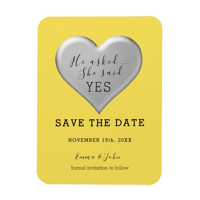 Modern Script Wedding Save The Date Invitation Magnet (Vertical)