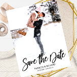 Modern Script Wedding Save The Date Photo Postcard<br><div class="desc">Modern Script Wedding Save The Date Photo Postcard</div>