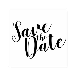 Modern Script Wedding Save the Date Self-inking Stamp