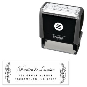  Modern Script Wedding Self-inking Stamp