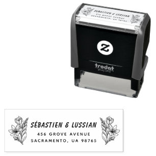  Modern Script Wedding Self-inking Stamp