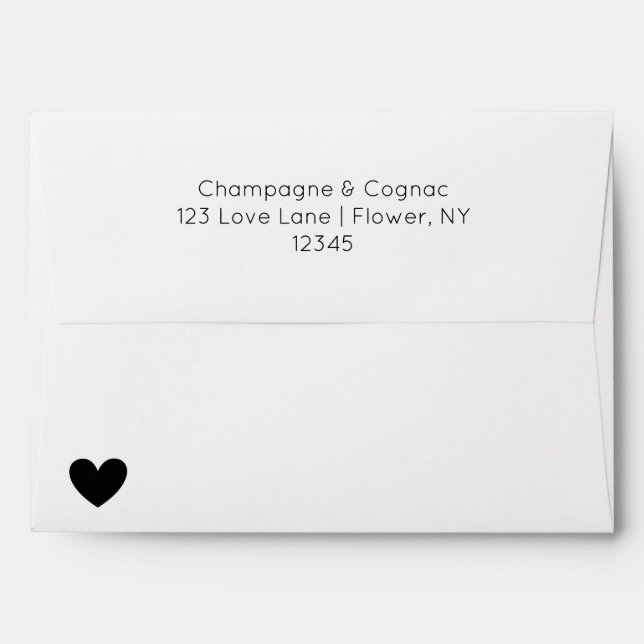 Modern Script Wedding Shower Envelope (Back (Top Flap))