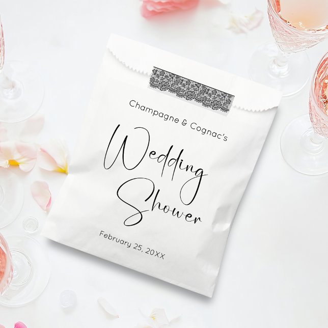 Modern Script Wedding Shower Favour Bags (Creator Uploaded)