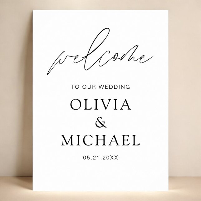 Modern Script Wedding Welcome Elegant Poster (Creator Uploaded)