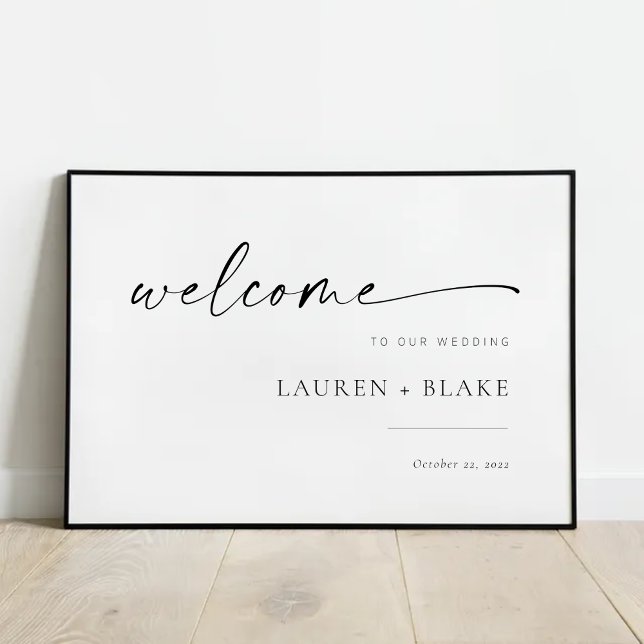 Modern Script Wedding Welcome Sign (Creator Uploaded)