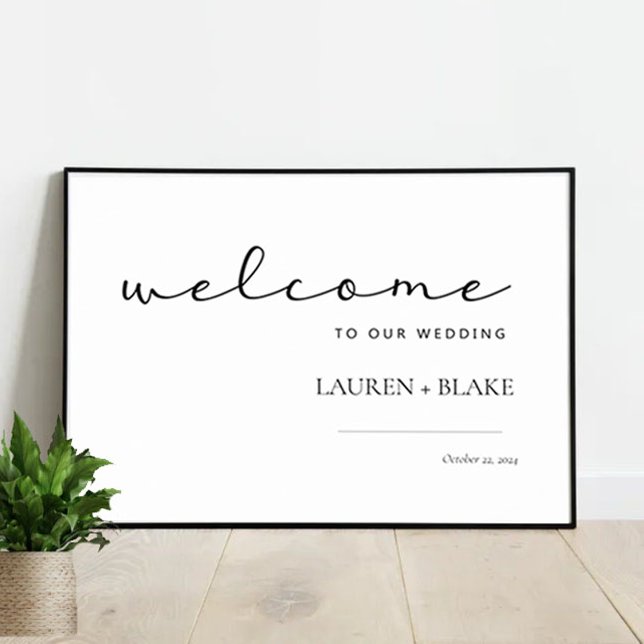 Modern Script Wedding Welcome Sign (Creator Uploaded)