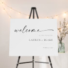 Modern Script Wedding Welcome Sign
